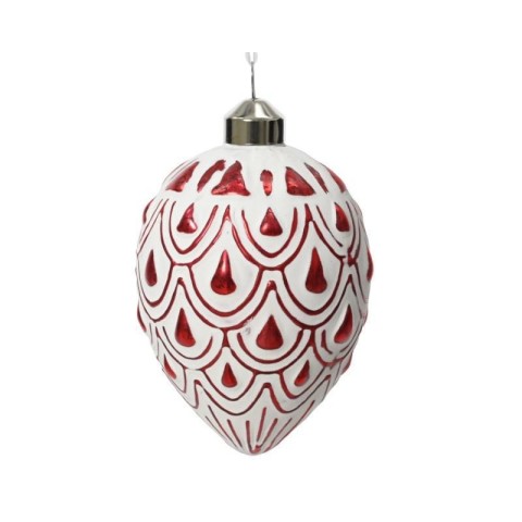 GOCCIA VETRO RED-WHITE D8 H12